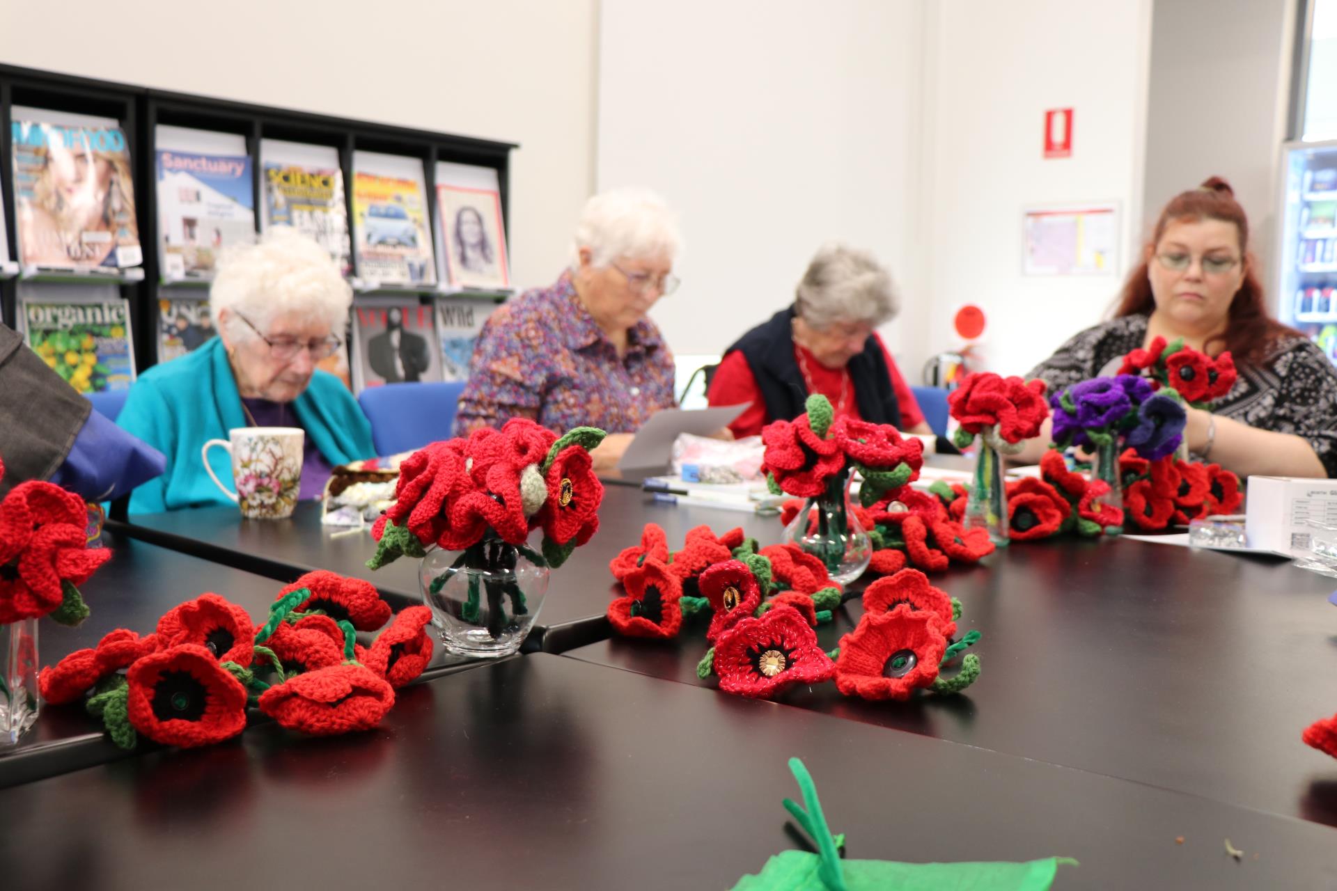 Over one thousand poppies crafted for commemorative display