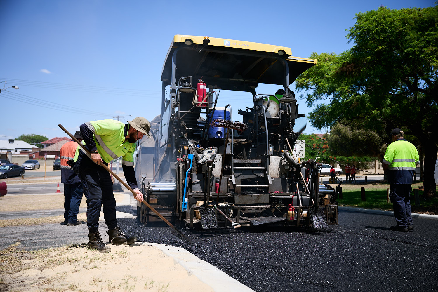 Road resurfacing Leederville Parade